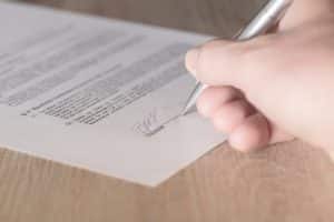 Signature d'un contrat immobilier